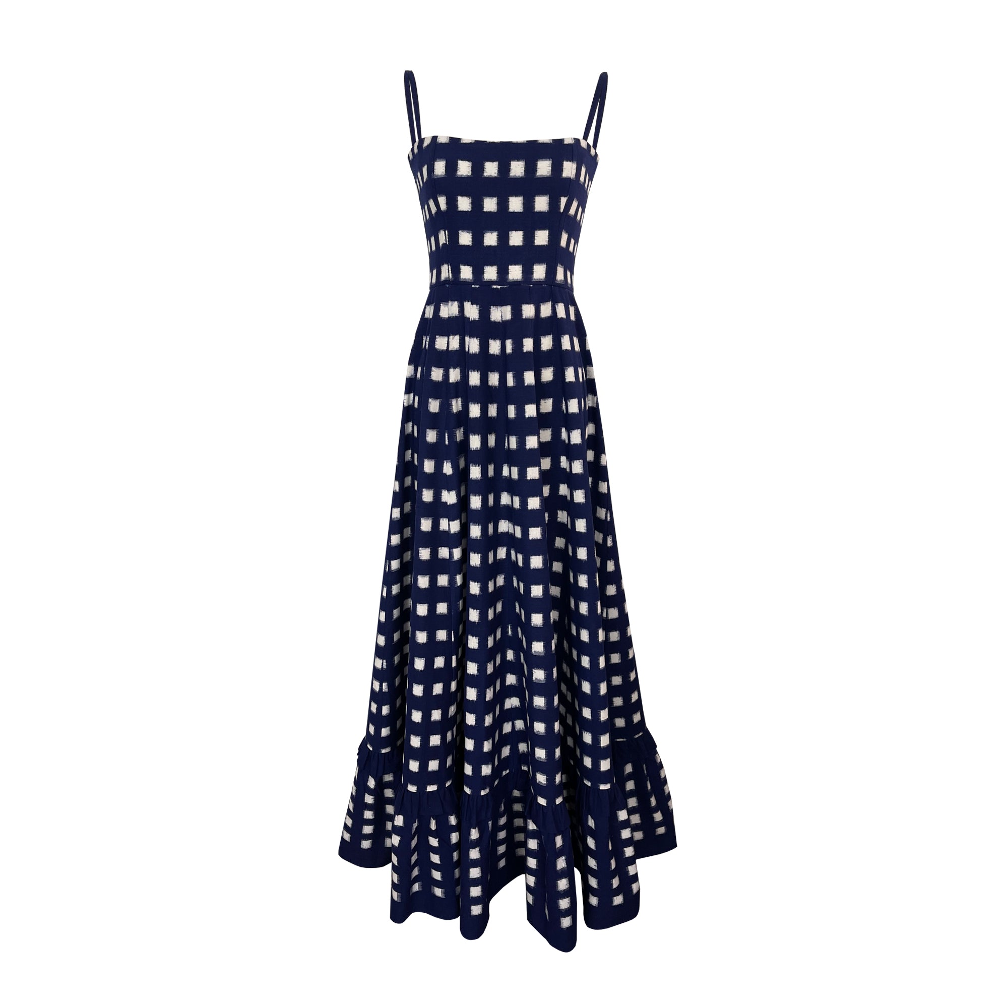 Navy Blue Checkmate Dress M Navy Blue Checkmate Dress M